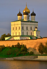 The walls of the Pskov Kremlin