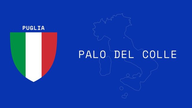 Palo del Colle: Illustration mit dem Ortsnamen der italienischen Stadt Palo del Colle in der Region Puglia