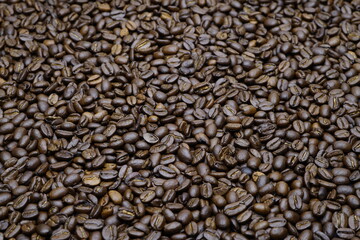 Background of perfect roasted coffee beans