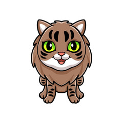 Cute little siberian cat cartoon