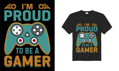 Gamer t-shirt design, game shirt with creative typography and vector, gamer, gaming, play, trendy, message