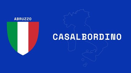 Casalbordino: Illustration mit dem Ortsnamen der italienischen Stadt Casalbordino in der Region Abruzzo