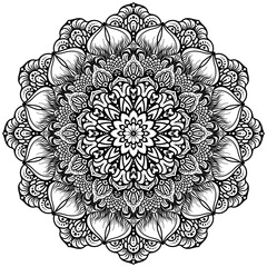 Mandala Shapes Easy For Coloring Vector mandala flower oriental flower pattern illustration