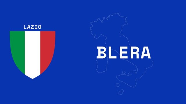 Blera: Illustration mit dem Ortsnamen der italienischen Stadt Blera in der Region Lazio