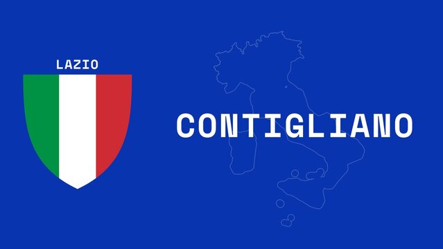 Contigliano: Illustration mit dem Ortsnamen der italienischen Stadt Contigliano in der Region Lazio