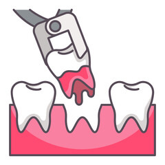 Tooth extraction icon
