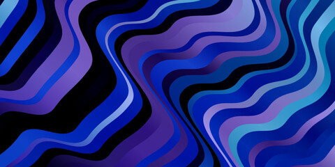 Obraz premium Dark Pink, Blue vector layout with curves.