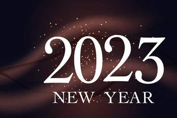 2023 Happy New Year Background Design. Greeting Card, Banner, Poster. Vector Illustration.