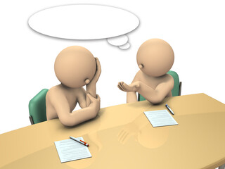 後輩を諭すキャラクター

