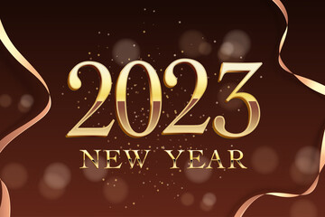 2023 Happy New Year Background Design. Greeting Card, Banner, Poster. Vector Illustration.