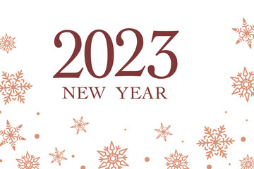 Naklejka na ściany i meble 2023 Happy New Year Background Design. Greeting Card, Banner, Poster. Vector Illustration.