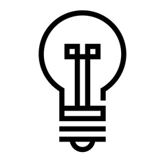 Icon Light Bulb With Style Outline