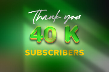 40 K  subscribers celebration greeting banner with Candy Design