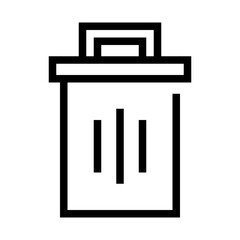 Icon Trash With Style Outline