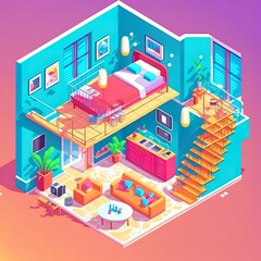 Apartment Rent Concept Illustration