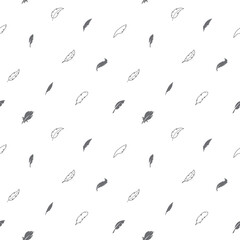 Seamless pattern with feather and wing icon on white background. Included the icons as pen, quill, floating, arrow design elements And Other Elements.
