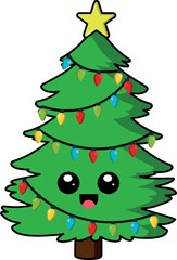 Kawaii style Christmas tree
