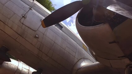 Old Vintage American Airplane Grounded in Park in Sao Paulo, Brazil