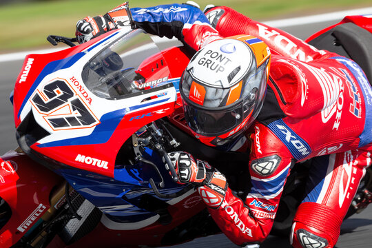 Xavi Vierge of Spain&nbsp;on the Team HRC Honda during The 2022 FIM World Superbike Championship at The Phillip Island Circuit.