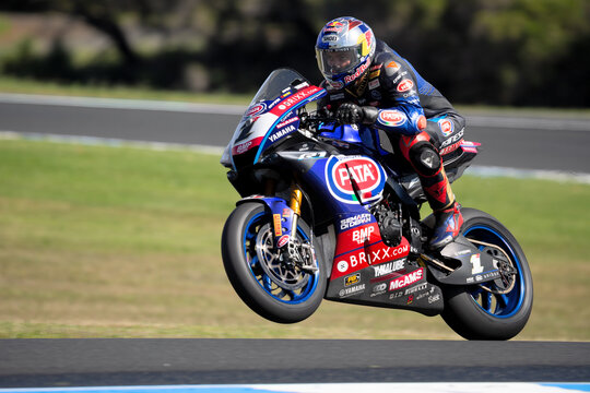 Toprak RAZGATLIOGLU of Turkey on the Pata Yamaha with Brixx WorldSBK Yamaha YZF R1 during The 2022 FIM World Superbike Championship at The Phillip Island Circuit.