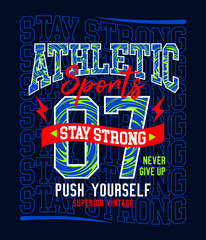 Athletic sports 07 typography design