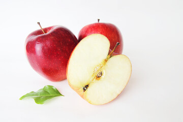 빨간색 사과 잘익은 신선한 홍로 맛있는