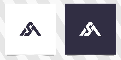 letter ms sm logo design