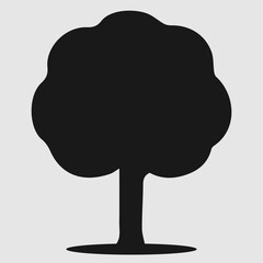 Vector illustration : set of silhouettes of trees