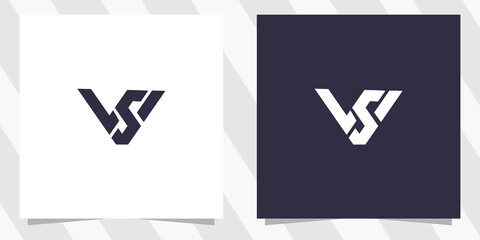 letter ws sw logo design - obrazy, fototapety, plakaty