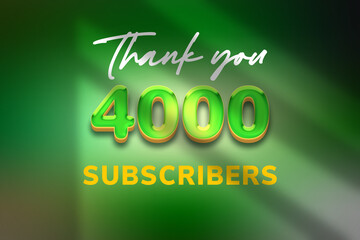 4000 subscribers celebration greeting banner with Candy Design