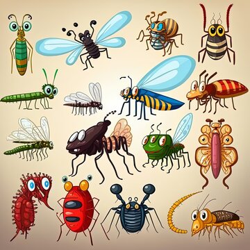 Cartoon insects collection