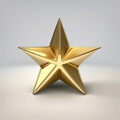 Obraz premium Golden Star 3D Render Illustration Isolated
