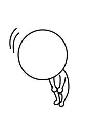 お辞儀　棒人間