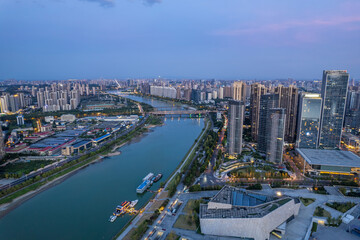 Fototapeta na wymiar Scenery of Liuyang River Bank in Beichen Delta, Changsha, Hunan, China