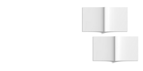 Blank square magazine illustration with copyspace. 3D Render.