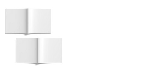 Blank square magazine illustration with copyspace. 3D Render.