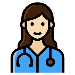 doctor filled outline icon