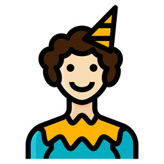 joker filled outline icon