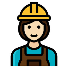 laborer filled outline icon