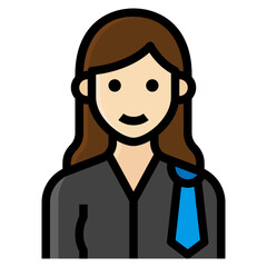 lawyer filled outline icon