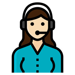 operator filled outline icon