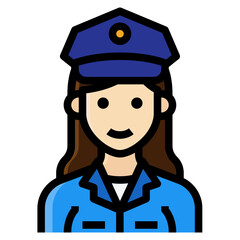 police filled outline icon