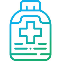 hygiene product gradient line icon