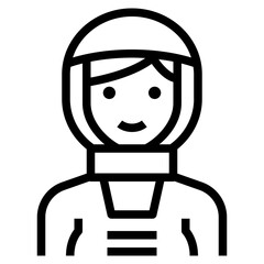 astronaut outline icon