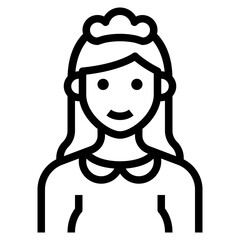 Obraz premium maid outline icon