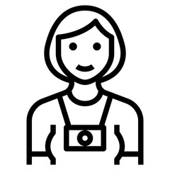 photographer outline icon