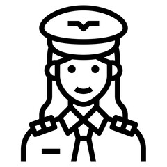 pilot outline icon