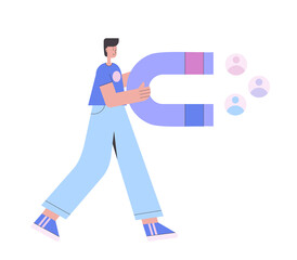 Character with big magnet