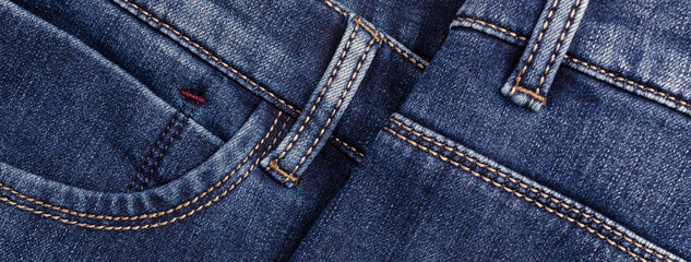Fototapeta premium Part of blue jeans.