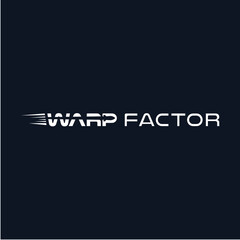 typhography letter warp factor logo